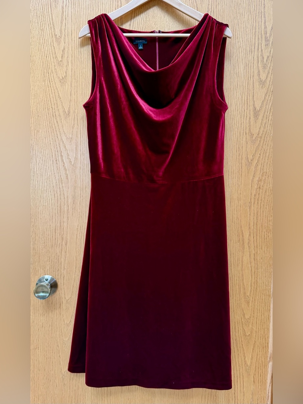 NWOT Talbots Velvet Cowl Dress, size large